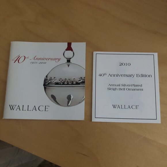 Wallace Silversmiths 2010 Silver Sleigh Bell - 40th Anniversary Edition - Picture 5 of 16